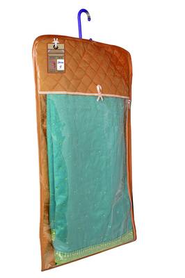 Golden Hanging Saree Cover Wardrobe Cloth organizer for Storage Rack Garment Storage Bags Pack of 6 3
