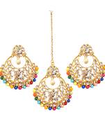 Steorra jewels Golden Rose with Stone Fancy Earing for Women and Girls