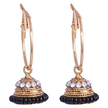 Steorra Jewels set of 6 combo Multicolor Kundan Jhumki Style Earring for women and gilrs 2