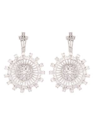 Silver cubic zirconia earrings 2