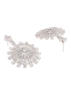 Silver cubic zirconia earrings 3