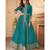 Topnotch Aari Work Firozi Anarkali Pant Suit
