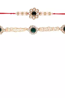 Designer Bhaiya Bhabhi Hanging Lumba Rakhi Combo Set for Rakshabhandan Special 