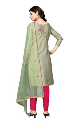Light-green embroidered cotton salwar 2