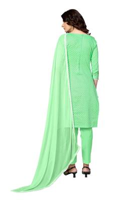 Light-green embroidered cotton salwar 2