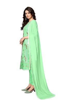 Light-green embroidered cotton salwar 3