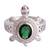Green Stone Turtle Unisex Ring-FRL177