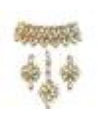 AMIAS Jewels Alloy Jewel Set (White, Silver) 2