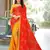Multicolor printed georgette saree with blouse