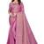 Pink brasso art silk saree with blouse