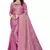 Pink brasso art silk saree with blouse