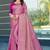 Pink brasso art silk saree with blouse