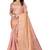 Peach brasso art silk saree with blouse