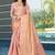 Peach brasso art silk saree with blouse