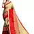Beige printed art silk saree with blouse