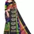 Multicolor printed art silk saree with blouse