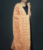 Orange Banarasi Cotton Silk bandhej Dupatta