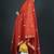 Red Banarasi Pure Chanderi Silk Jaamdani Dupatta