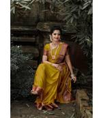 Mustrad jacquard Border Saree With Seprate Blouse