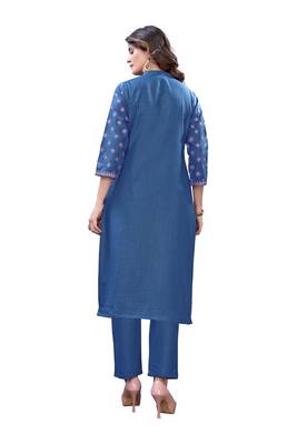 Blue printed cotton ethnic-kurtis 2