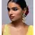 Brass kundan Blue Earrings