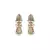 Brass kundan Blue Earrings