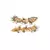 Brass kundan Blue Earrings
