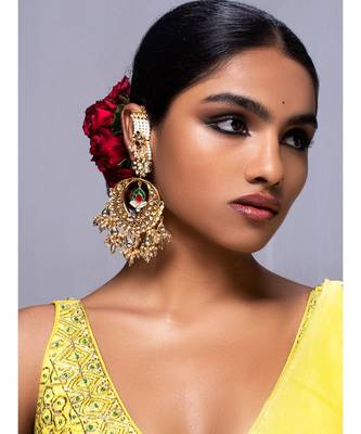 Stunning Gold Multicolor Dangle Earrings 1