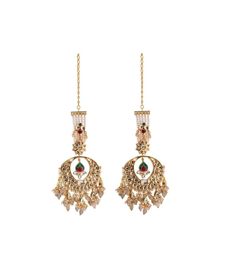 Stunning Gold Multicolor Dangle Earrings