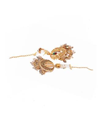 Stunning Gold Multicolor Dangle Earrings 3