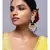 Brass kundan White Earrings
