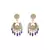 Brass kundan White Earrings
