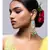 Brass kundan White Earrings
