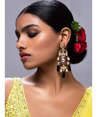 Gorgeous Red And Black Drop Earrings 1