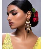 Gorgeous Red And Black Drop Earrings