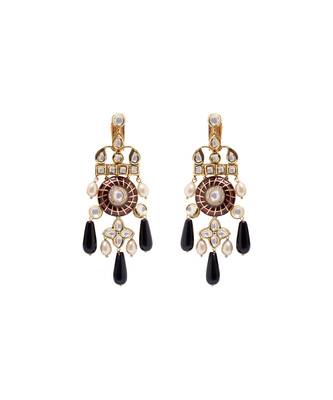 Gorgeous Red And Black Drop Earrings 2