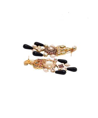 Gorgeous Red And Black Drop Earrings 3