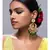 Brass kundan Red Earrings