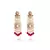 Brass kundan White Earrings