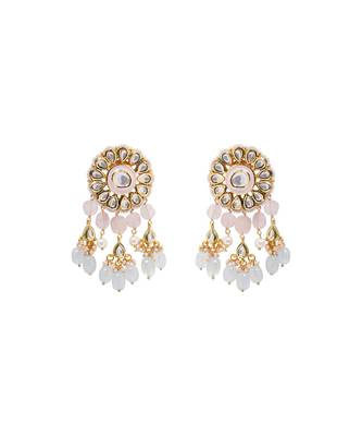 Luxe White And Blue Dangle Earrings 2