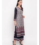 Grey Liva unstitched acrylic wool blend dress material