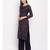 Black Liva unstitched acrylic wool blend dress material