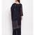 Black Liva unstitched acrylic wool blend dress material