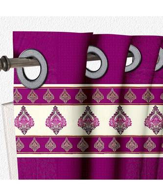 A Wine Printed Polyester Punching Window Curtain 2