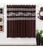 A Brown Printed Polyester Punching Window Curtain