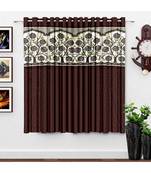 A Brown Printed Polyester Punching Window Curtain
