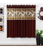 A Brown Printed Polyester Punching Window Curtain