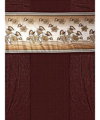 A Brown Printed Polyester Punching Window Curtain 3