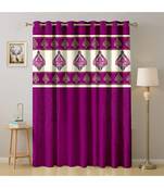 A Wine Printed Polyester Punching Window Curtain
