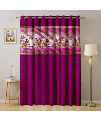 A Wine Printed Polyester Punching Window Curtain 1